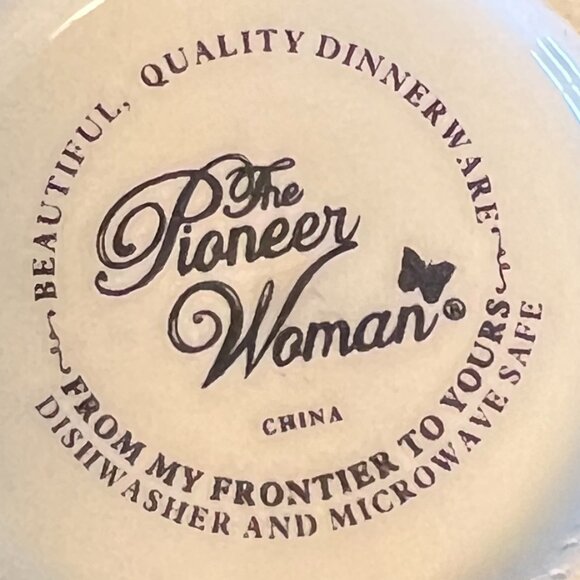 The Pioneer Woman COUNTRY GARDEN  Floral w/ Red Trim Stoneware Coffee Tea Mug - Picture 11 of 11